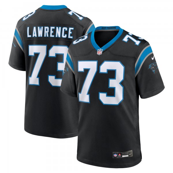 Men's Carolina Panthers Rashard Lawrence Nike  Black  Game Jersey