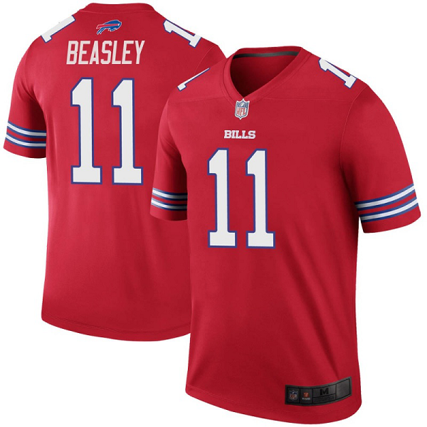 Men's #11 Cole Beasley Buffalo Bills Color Rush Red Legend Jersey