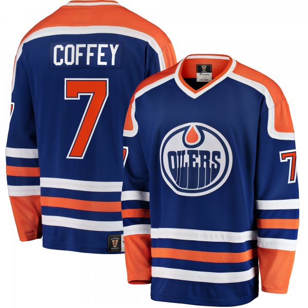 Men's Edmonton Oilers Paul Coffey Fanatics Blue Premier Breakaway Retired Player Jersey