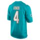 Men's Miami Dolphins Kader Kohou Nike Aqua Game Player Jersey