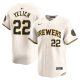 Men's Milwaukee Brewers Christian Yelich Nike Cream Home Limited Player Jersey