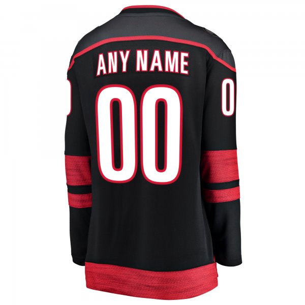 Women's Carolina Hurricanes Fanatics Black Home Breakaway Custom Jersey