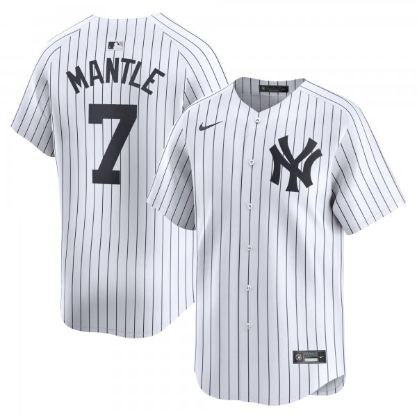 Men's New York Yankees Mickey Mantle Nike White Home Limited Player Jersey