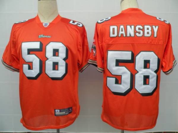 Men's Miami Dolphins #58 Karlos Dansby Orange Stitched NFL Jersey