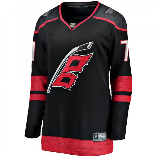 Women's Carolina Hurricanes Jesper Fast Fanatics Black Home Breakaway Player Jersey