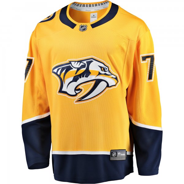 Men's Nashville Predators Luke Evangelista Fanatics Gold  Premier Breakaway Player Jersey