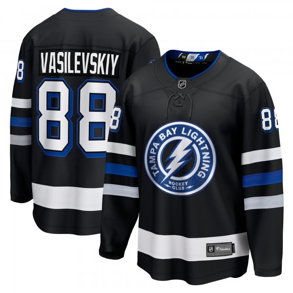 Men's Tampa Bay Lightning #88 Andrei Vasilevskiy Black Alternate Premier Breakaway Player Jersey