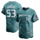 Men's American League #53 Adolis Garcia Nike Teal 2023 MLB All-Star Game Cool Base Jersey