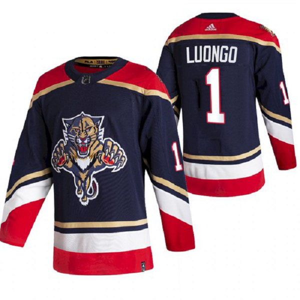 Men's Florida Panthers Roberto Luongo 2021 Reverse Retro Navy Jersey