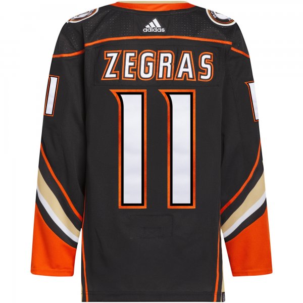 Men's Anaheim Ducks Trevor Zegras adidas Black Home Primegreen Player Jersey