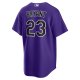 Men's Colorado Rockies Kris Bryant Nike Purple Alternate Replica Player Jersey