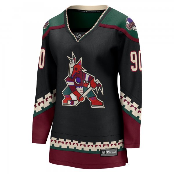 Women's Arizona Coyotes J.J. Moser Fanatics Black Home Breakaway Player Jersey