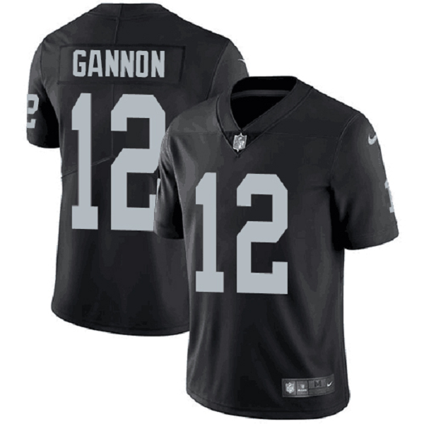 Men's Nike Las Vegas Raiders #12 Rich Gannon Black Team Color Stitched NFL Vapor Untouchable Limited Jersey