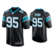 Men's #95 Derrick Brown Carolina Panthers Black 2020 NFL Draft Game Jersey