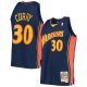 Men's Golden State Warriors Stephen Curry Mitchell & Ness Navy Hardwood Classics Swingman Jersey