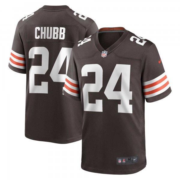 Men's Cleveland Browns Nick Chubb Nike Brown Game Jersey