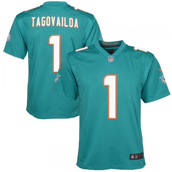 Youth Miami Dolphins Tua Tagovailoa Nike Aqua Game Jersey