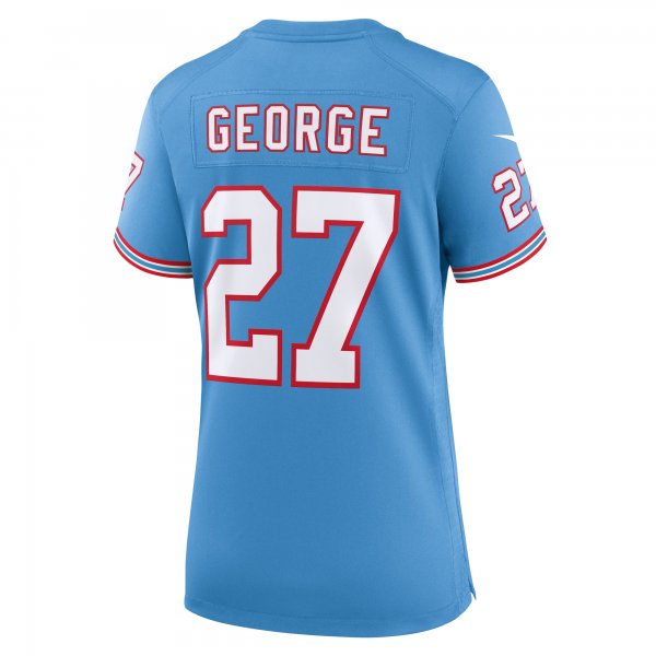 Women's Tennessee Titans Eddie George Nike Light Blue Oilers Throwback Retired Player Game Jersey