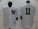 Men's Nike New York Yankees #11 Brett Gardner White Cool Base Stitched MLB Jersey