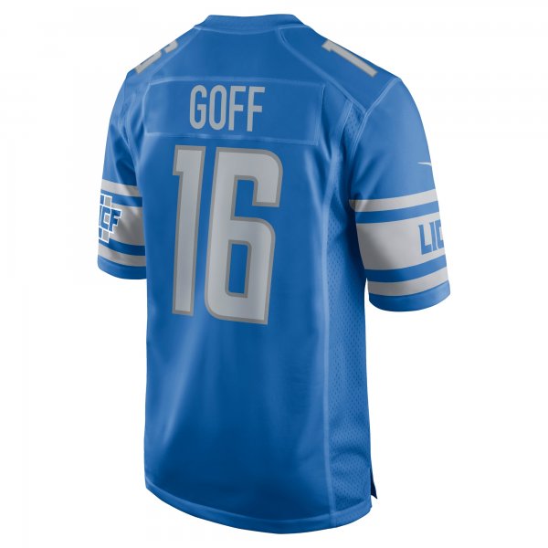 Men's Detroit Lions Jared Goff Nike Blue Player Game Jersey