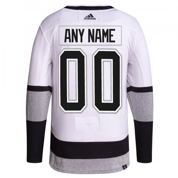 Men's Los Angeles Kings  adidas White Alternate 2021/22 Primegreen Custom Jersey