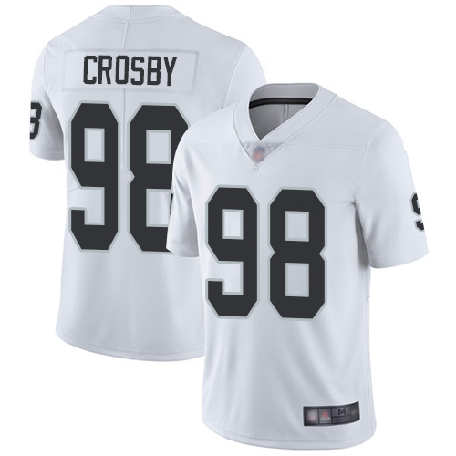 Men's Nike Las Vegas Raiders#98 Maxx Crosby Limited White Road Vapor Untouchable NFL Jersey