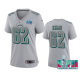 Women's Philadelphia Eagles Jason Kelce Gray Super Bowl LVII Atmosphere Jersey