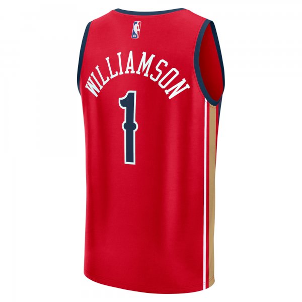 Men's New Orleans Pelicans Zion Williamson Fanatics Red Fast Break Replica Player Jersey - Statement Edition