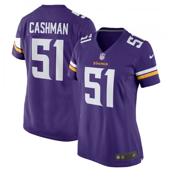 Women's Minnesota Vikings Blake Cashman Nike  Purple Team Game Jersey