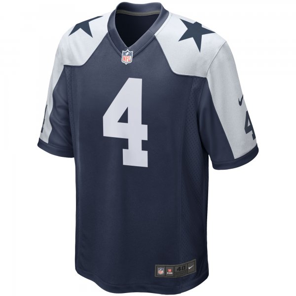 Men's Dallas Cowboys Dak Prescott Nike Navy Alternate Game Team Jersey