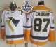 Pittsburgh Penguins #87 Sidney Crosby White/Yellow CCM Throwback 2017 Stanley Cup Final Patch Stitched NHL Jersey