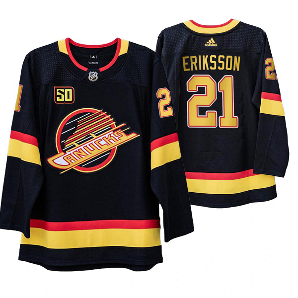 Men's Adidas Vancouver Canucks #21 Loui Eriksson 50th Anniversary Skate 2019-20 Jersey