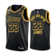 Men's Los Angeles Lakers #23 LeBron James Nike Black BLM Swingman City Edition NBA Jersey