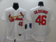 Men's St. Louis Cardinals #46 Paul Goldschmidt White Stitched MLB Flex Base Nike Jersey