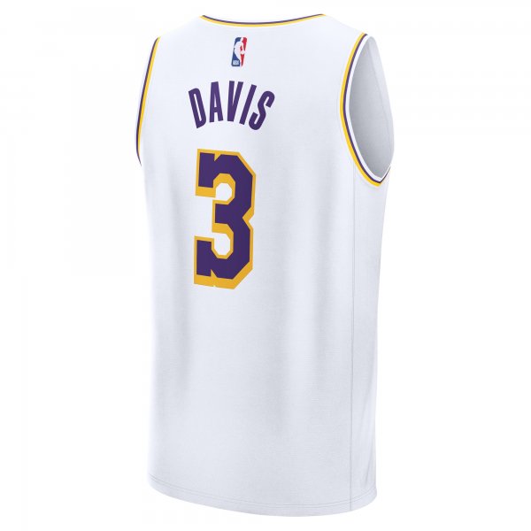 Men's Los Angeles Lakers Anthony Davis Fanatics White Fast Break Replica Player Jersey - Association Edition