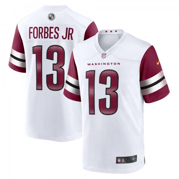 Men's Washington Commanders Emmanuel Forbes Jr. Nike White Away Game Jersey