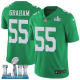 Men's Nike NFL Philadelphia Eagles #55 Brandon Graham Limited Green Rush Vapor Untouchable Super Bowl LII Jersey