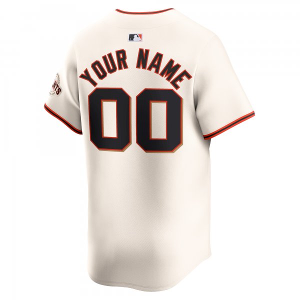 Men's San Francisco Giants Nike Cream Home Limited Custom Jersey