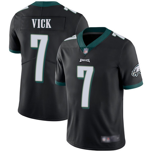 Men's Nike Philadelphia Eagles #7 Michael Vick Limited Alternate Black NFL Vapor Untouchable Jersey