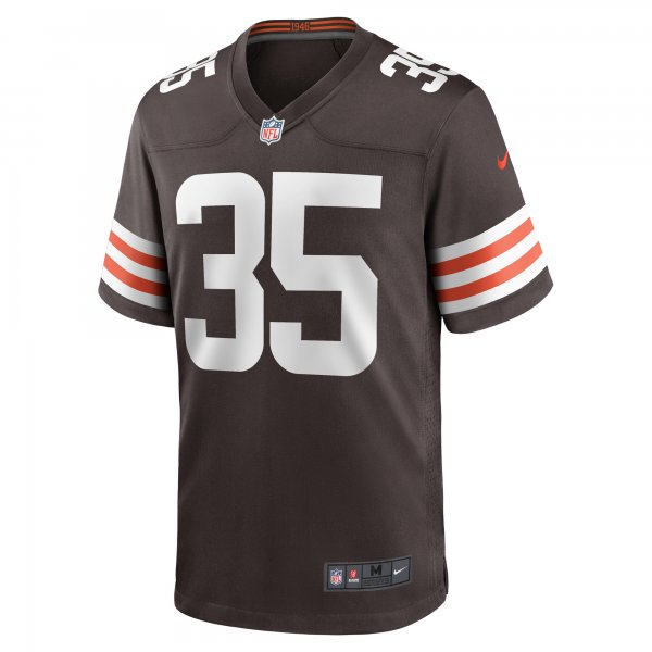 Men's Cleveland Browns Charlie Thomas Nike  Brown Team Game Jersey