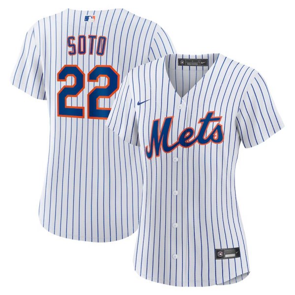 Women's #22 New York Mets Juan Soto Nike White Home Replica Player Jersey