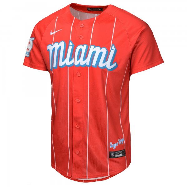 Youth Miami Marlins  Nike Red City Connect Limited Jersey