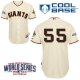 San Francisco Giants #55 Tim Lincecum Cream Cool Base W/2014 World Series Patch Stitched MLB Jersey