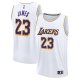 Men's Los Angeles Lakers LeBron James Fanatics White Fast Break Replica Player Jersey - Association Edition