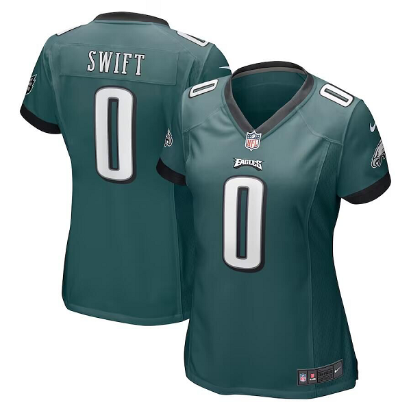 Women's Nike #0 Philadelphia Eagles D'Andre Swift Nike Midnight Green Limited Player Jersey