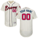 Atlanta Braves Cream Men's Customized Flex Base MLB Jersey