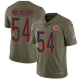 Men's Nike Chicago Bears #54 Brian Urlacher Olive Stitched NFL Limited 2017 Salute To Service Jersey