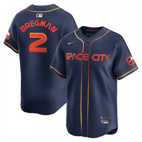 Men's Houston Astros Alex Bregman Nike Navy City Connect Limited Player Jersey