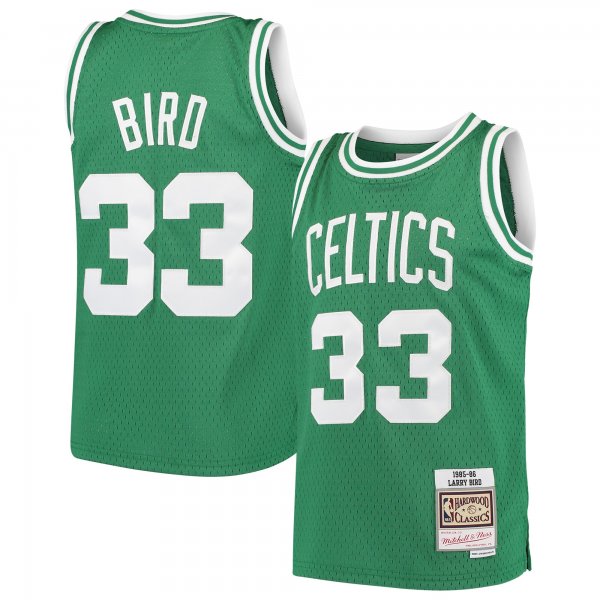 Youth Boston Celtics Larry Bird Mitchell & Ness Kelly Green Hardwood Classics Swingman Throwback Jersey