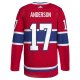 Men's Montreal Canadiens Josh Anderson adidas Red Home Primegreen Pro Player Jersey